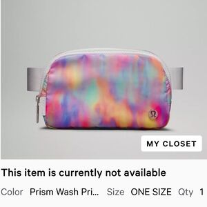 Lululemon everywhere belt bag Prism wash print